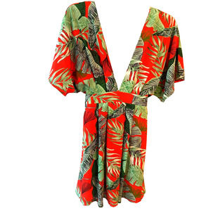 New Anthropologie‎ Havana Floral Women’s A-Line Flowy Dress Size Small Red Green